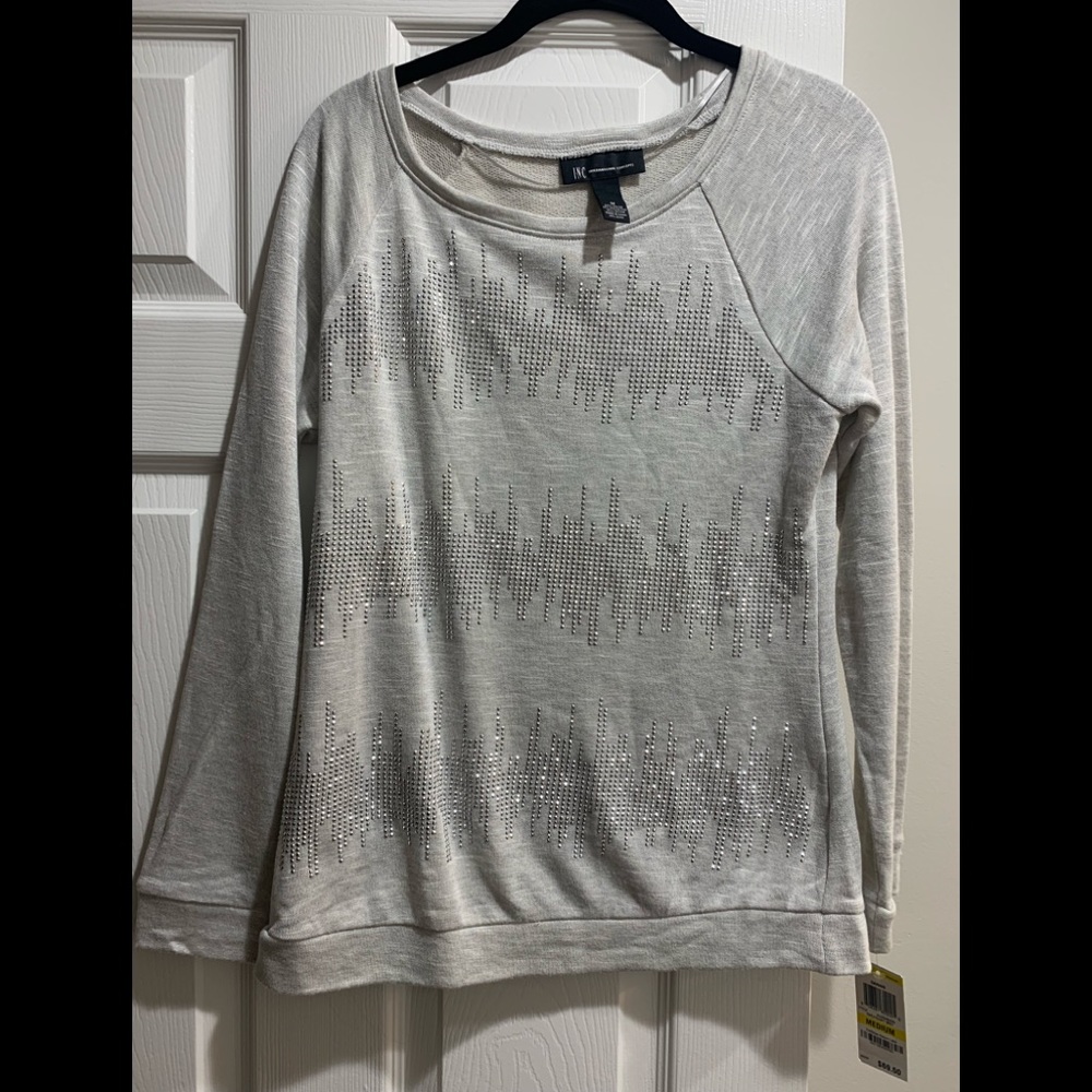 NWT INC jeweled embellished sweater